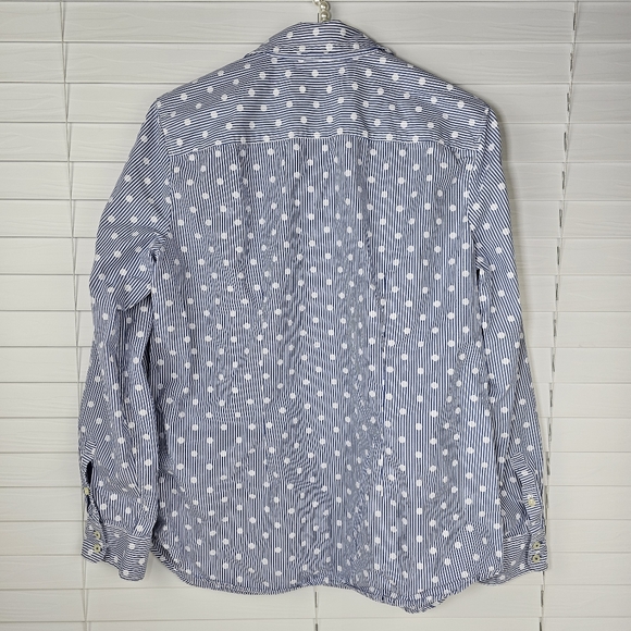 TALBOTS Striped Polka-dot Button-Down Shirt - Picture 2 of 13